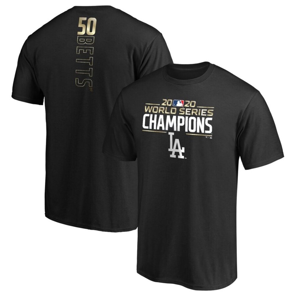 LA Dodgers 2020 World Series Champions Mookie Betts SS Men's Medium NWT